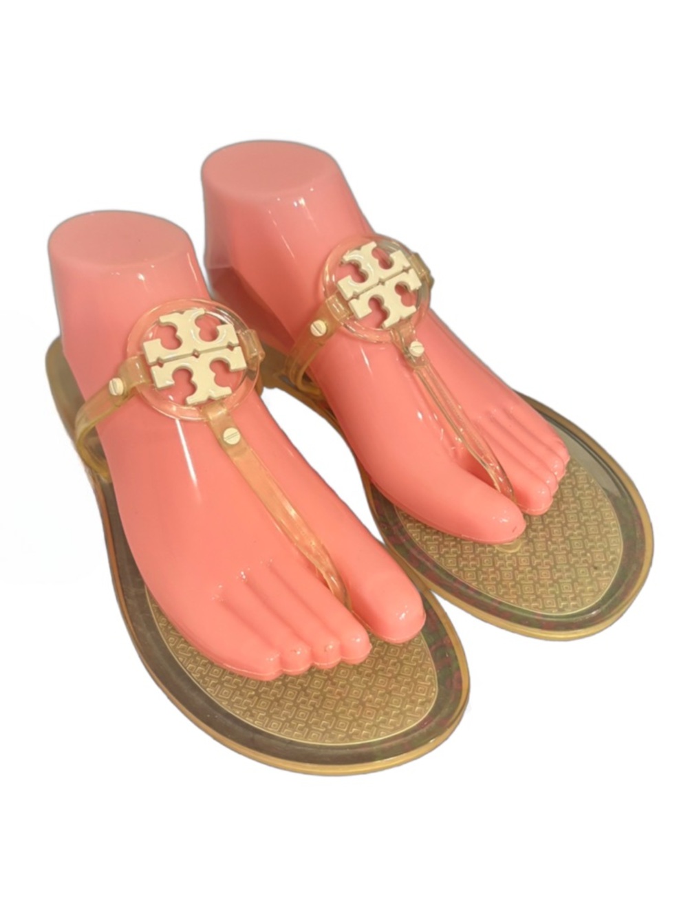 Tory Burch Clear Mini Miller Flat Jelly Thong-TPU Sandal Women’s Size 10.